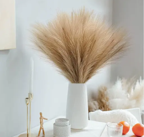 light brown artificial pampas grass