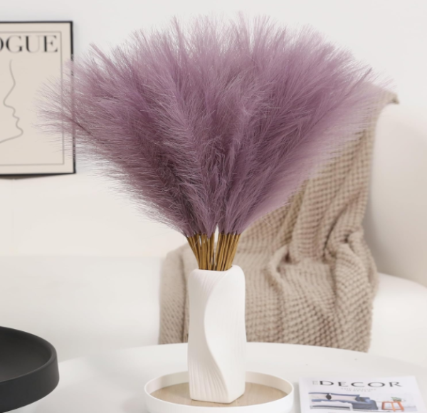 light purple artificial pampas grass