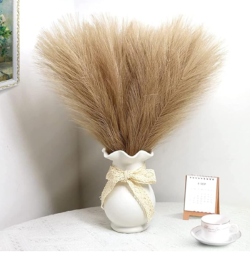 artificial light brown pampas grass