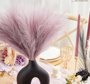 light purple artificial pampas grass