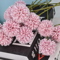 white artificial dandelion flowers