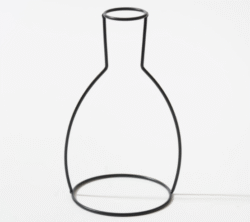 Outline Metal Vase Frame Tabletop Display Holder Frame Stand with test tube